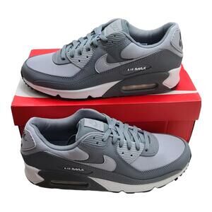 Mens NIKE AIR MAX 90 HM0625-002 Cool Grey/White/Black/Wolf Grey Shoes Sz 11